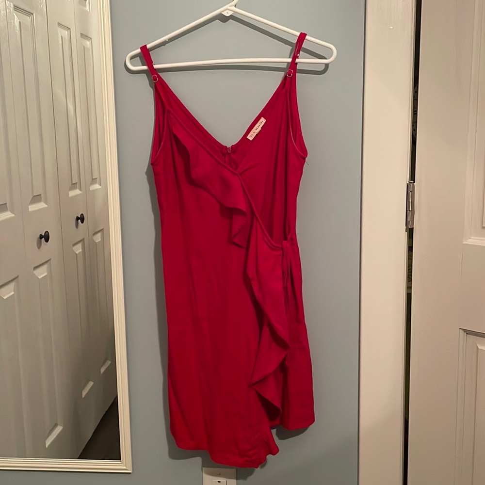 Pacsun LA Hearts ruffle red dress size small